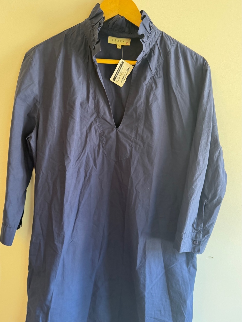 Stark X Navy Button-Down Tunic Dress